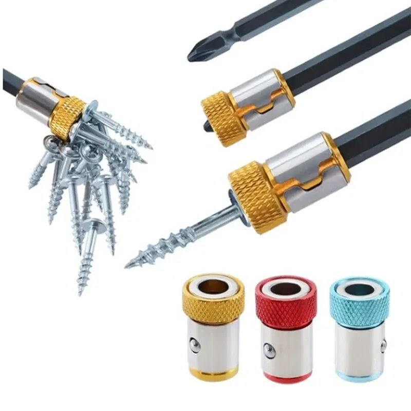 3-Pack 1/4-Inch (6.35 mm) Magnetic Bit Coil — Colored Screwdriver Head Magnetizer, Universal Metal Tool Accessory