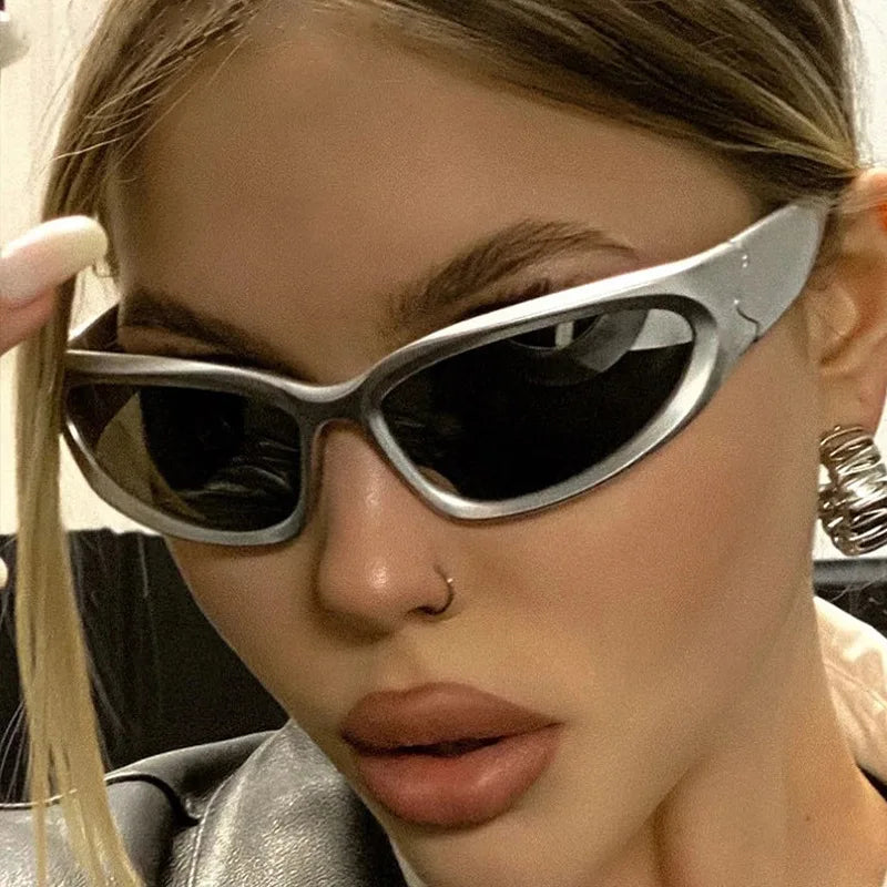 Wrap-Around Punk Vintage Sunglasses – Unisex Retro Sport Fashion Eyewear
