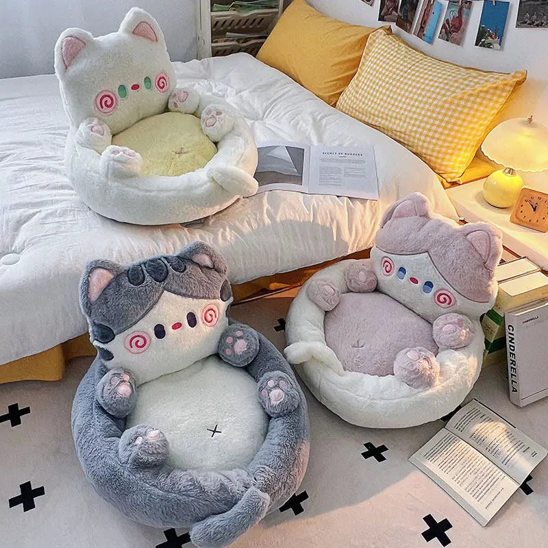 Toddler Convertible Sofa Bed Plush Kids Armchair with Removable Washable Cover for Nursery & Playroom, Gray/Black/White