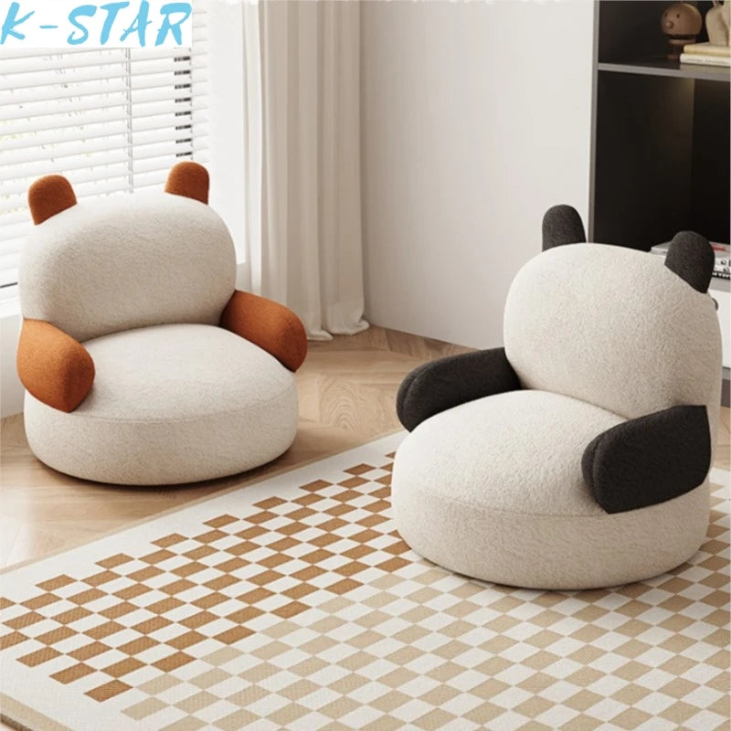 Kids Panda Mini Sofa Chair - Plush Toddler Reading & Lounge Seat