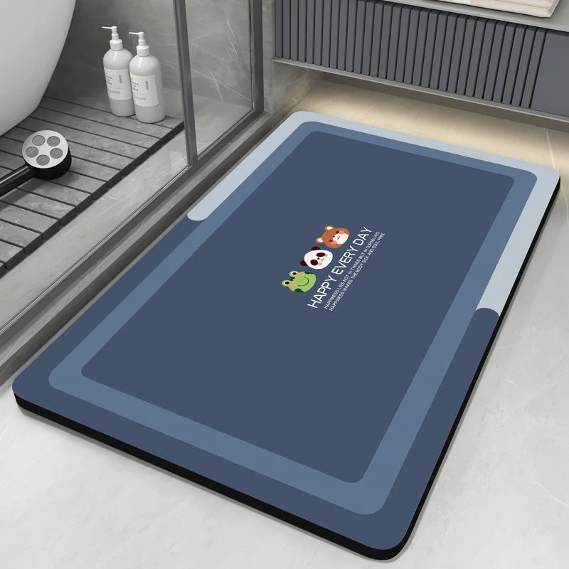 Diatomite Quick-Dry Bath Mat – Absorbent Anti-Slip Bathroom Rug, Washable Shower & Toilet Floor Mat, Multiple Sizes 30×40 to 60×90 cm (11.8×15.7 to 23.6×35.4 in)