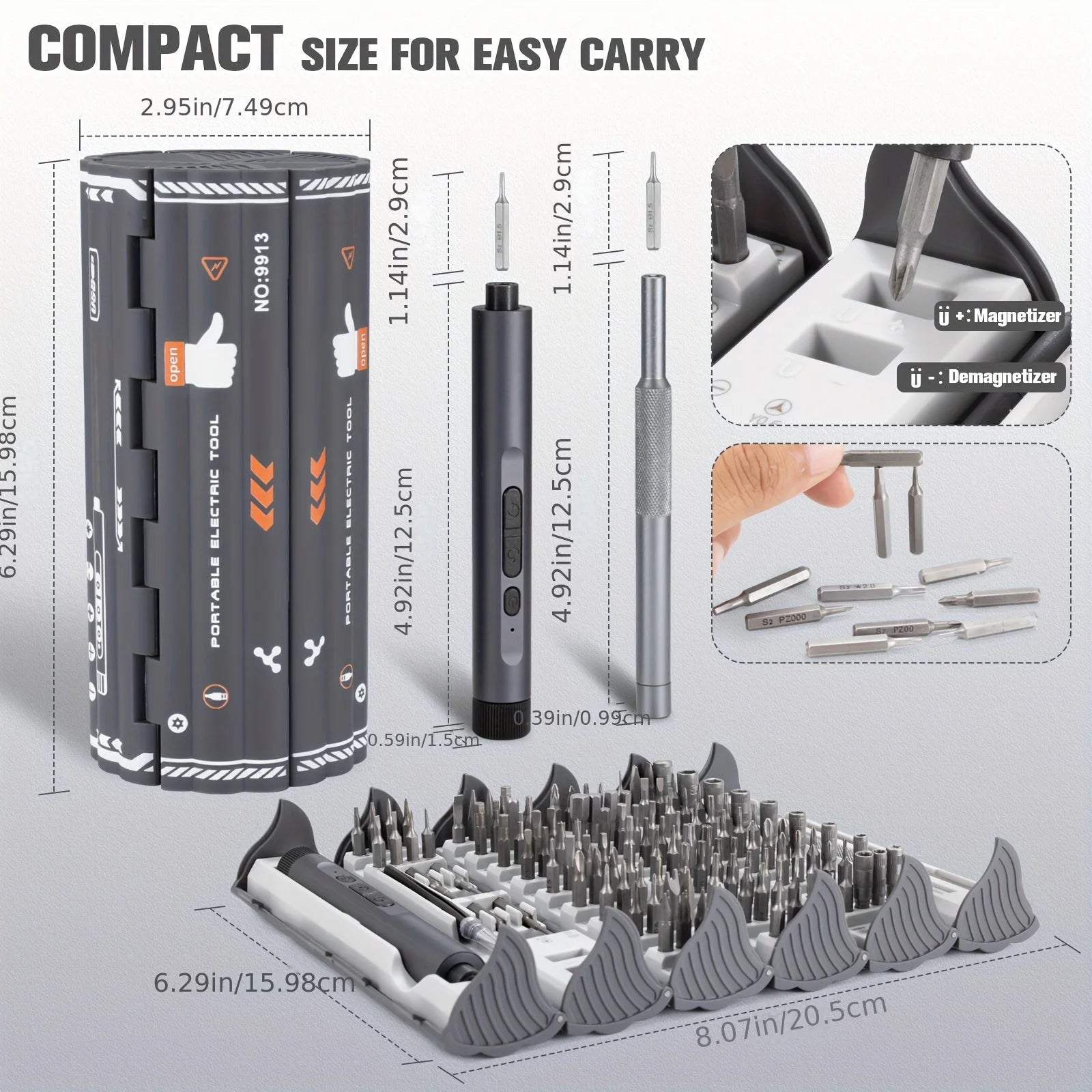 138-in-1 Mini Electric Screwdriver Set – Precision Magnetic Bits, Portable Rechargeable Alloy Kit for PC iPhone DIY Repairs