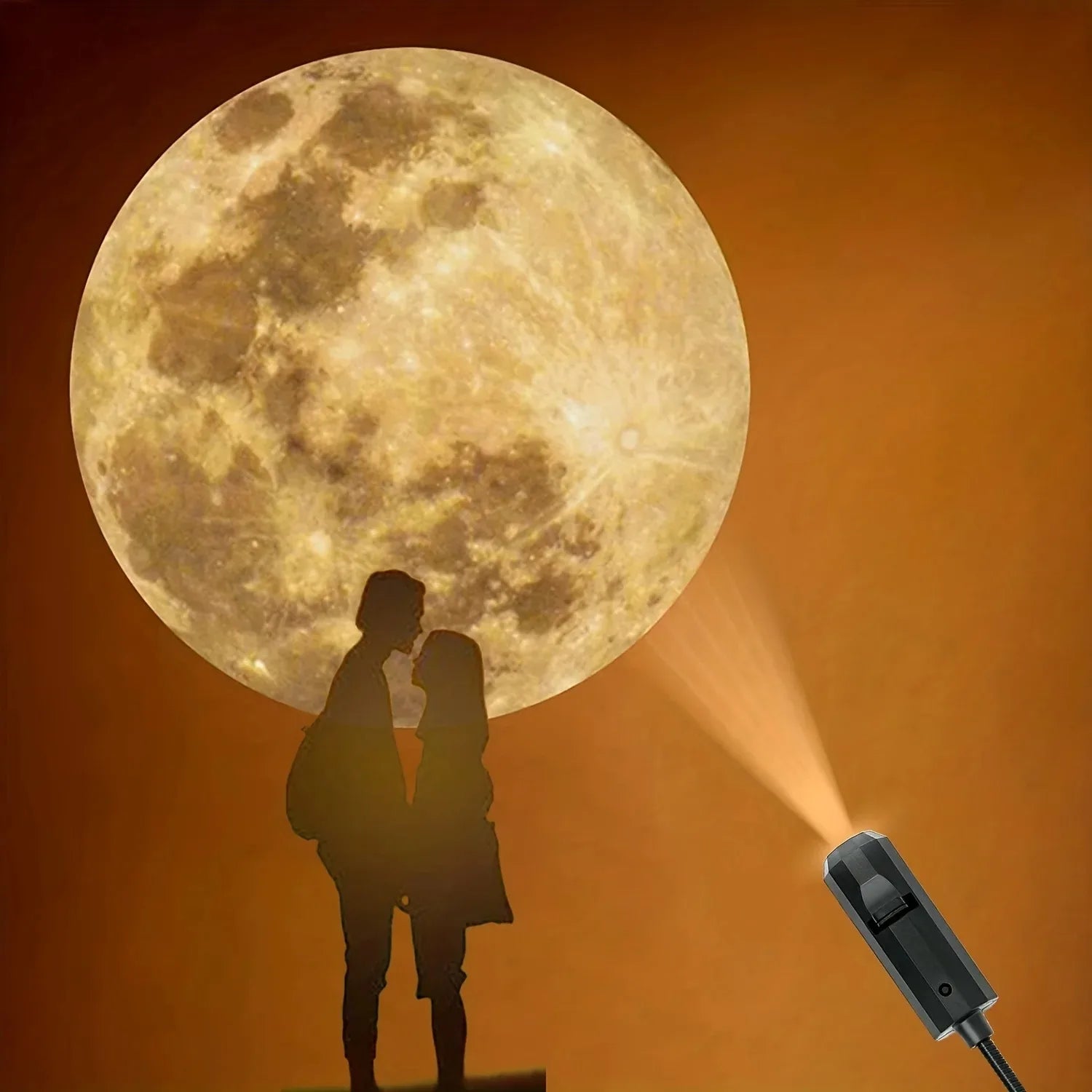 USB Moon & Earth Galaxy Projector Night Light – Starry Sky Ceiling Lamp for Bedroom