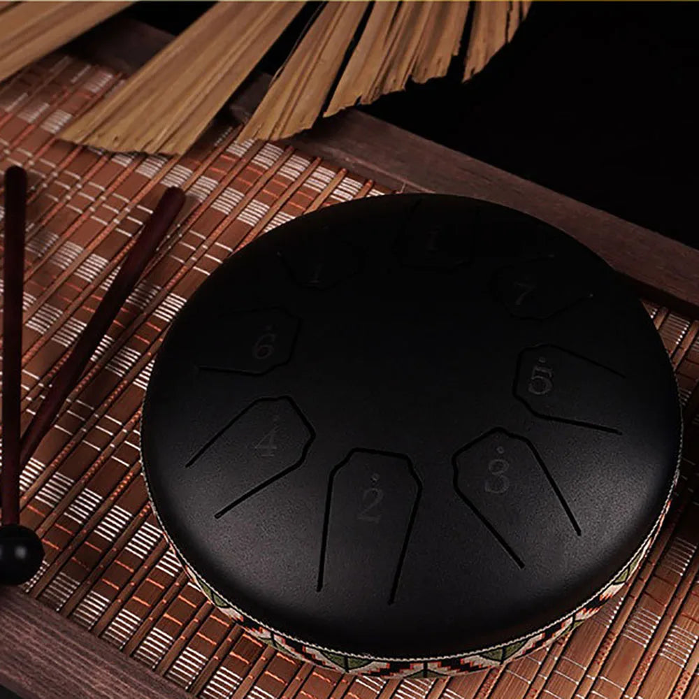 6-Inch (15 cm) 8-Tone Steel Tongue Drum – Mini Hand Pan for Meditation, Yoga & Kids, Portable Percussion Gift