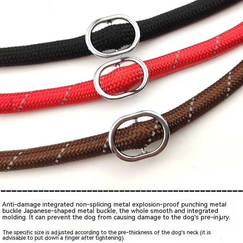 Adjustable Nylon Dog Collar and Harness with Quick-Release Leash, Lightweight Durable Pet Lead for Dogs and Cats