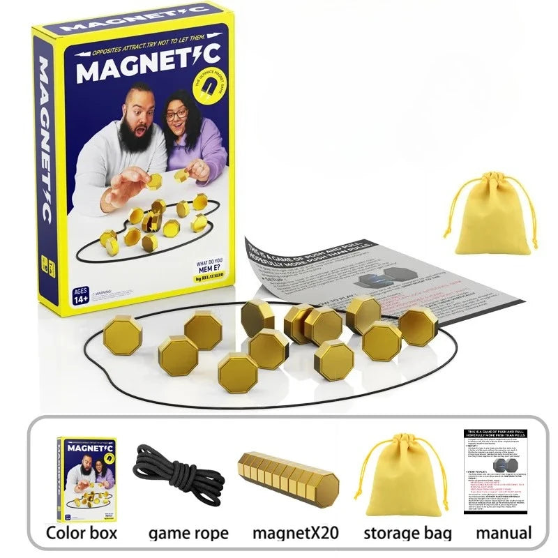 Magnetic Stones Strategy Game – Interactive Magnetic Board Game for Family, Kids & Adults (3.4 cm / 1.34 in Magnets)
