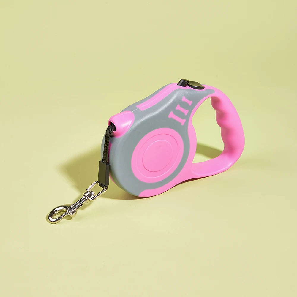 Retractable Dog Leash 3m / 5m (9.8ft / 16.4ft) Nylon Automatic Pet Lead for Small, Medium & Large Dogs and Cats