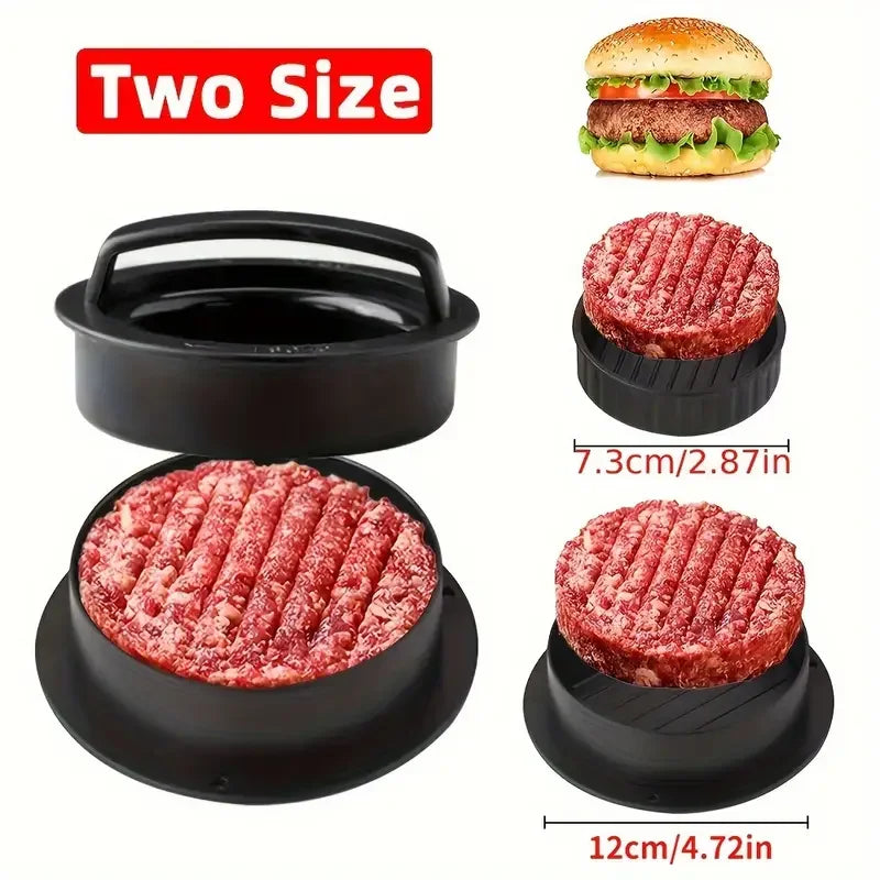 3-in-1 Burger Press Mold & Patty Maker – Nonstick Stuffed Hamburger Press for Beef, Chicken, Turkey & Veggie Patties