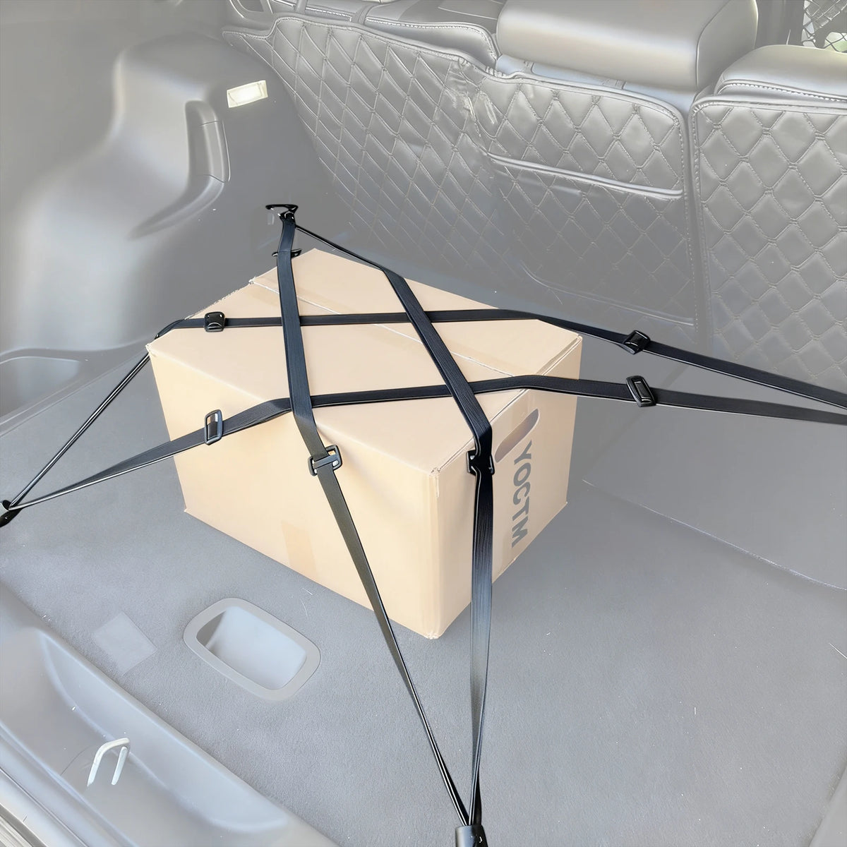 90 cm (35.4 in) Elastic Car Trunk Cargo Strap – Heavy-Duty Latex Bungee with Hook, Adjustable, 1 or 3-Pack