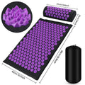 Shiatsu Acupressure Mat & Neck Pillow - Spike Massage Pad for Back, Neck & Feet | Yoga Pilates Relaxation