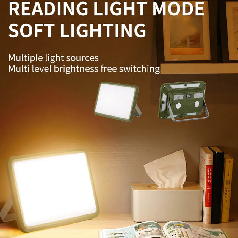 Rechargeable Magnetic LED Work Light – 1100 lm Portable Camping Lamp, Emergency Torch with 4000mAh USB-C Battery