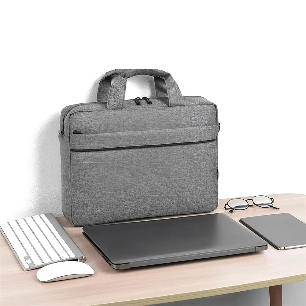 Waterproof Nylon Shockproof Laptop Crossbody Bag – 3 Compartments | Fits 14-Inch (35.6 cm) Laptops