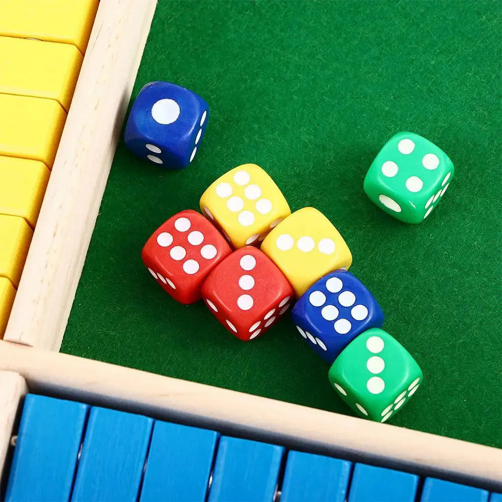Wooden Arithmetic Dice Game Shut the Box 4-Player Party & Family Number Game