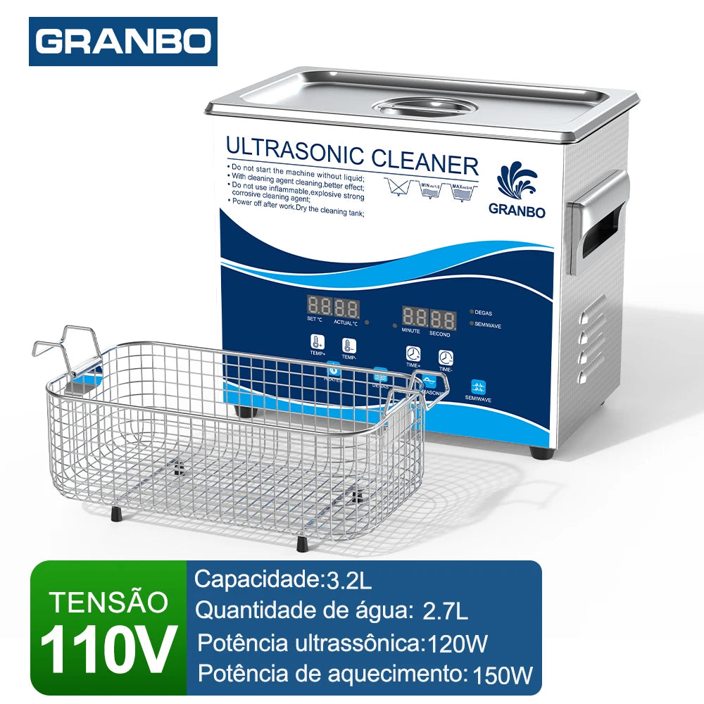 Ultrasonic Cleaner 0.8L–30L 40kHz 110V/220V for Jewelry, Glasses & Laboratory Instruments