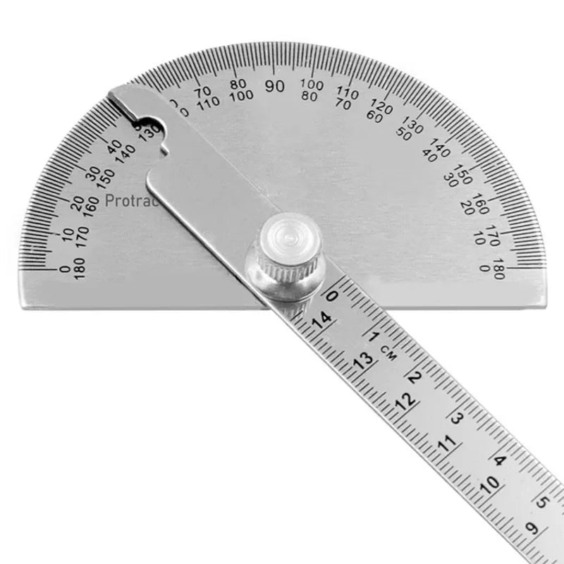180° Semi-Circular Protractor Angle Ruler 14 cm (5.5 in) Carpenter Dividing Gauge