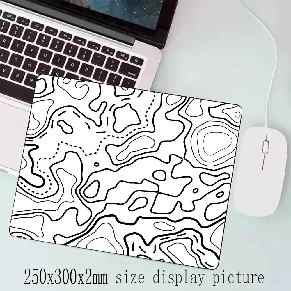 Fluid Mouse Pad – Anti-Slip Rubber Gaming & Office Desk Pad, Multiple Sizes (Small to XL), Smooth Cloth Surface