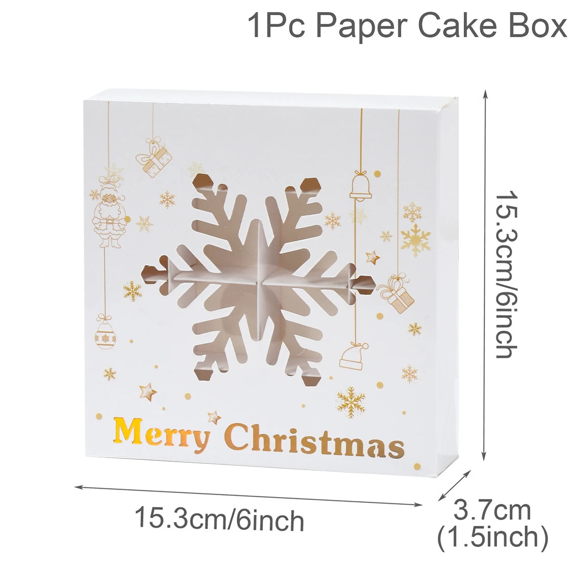 Christmas Kraft Candy & Cookie Gift Box for Holiday Treats