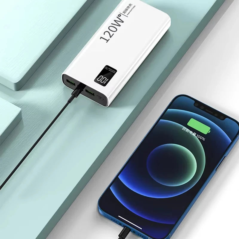 120W Portable Power Bank — 10,000 / 30,000 / 50,000mAh Fast Charging USB-C Power Bank with Digital Display for iPhone Samsung Huawei