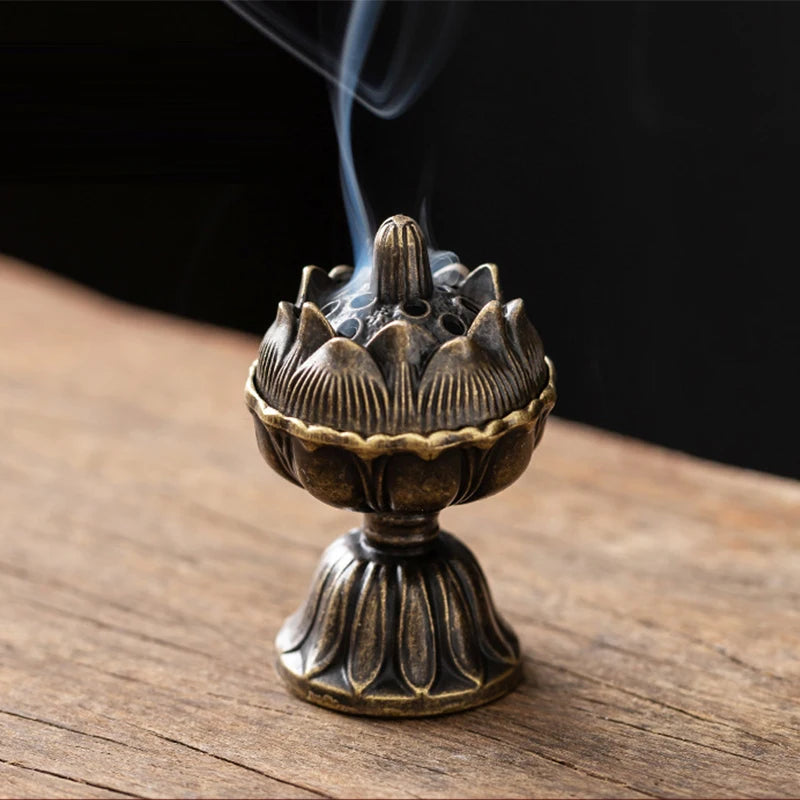 Auspicious Cloud Alloy Incense Burner with 42-Pack Agarwood & Sandalwood Fragrance Tablets Non-Stick Aromatherapy Pan