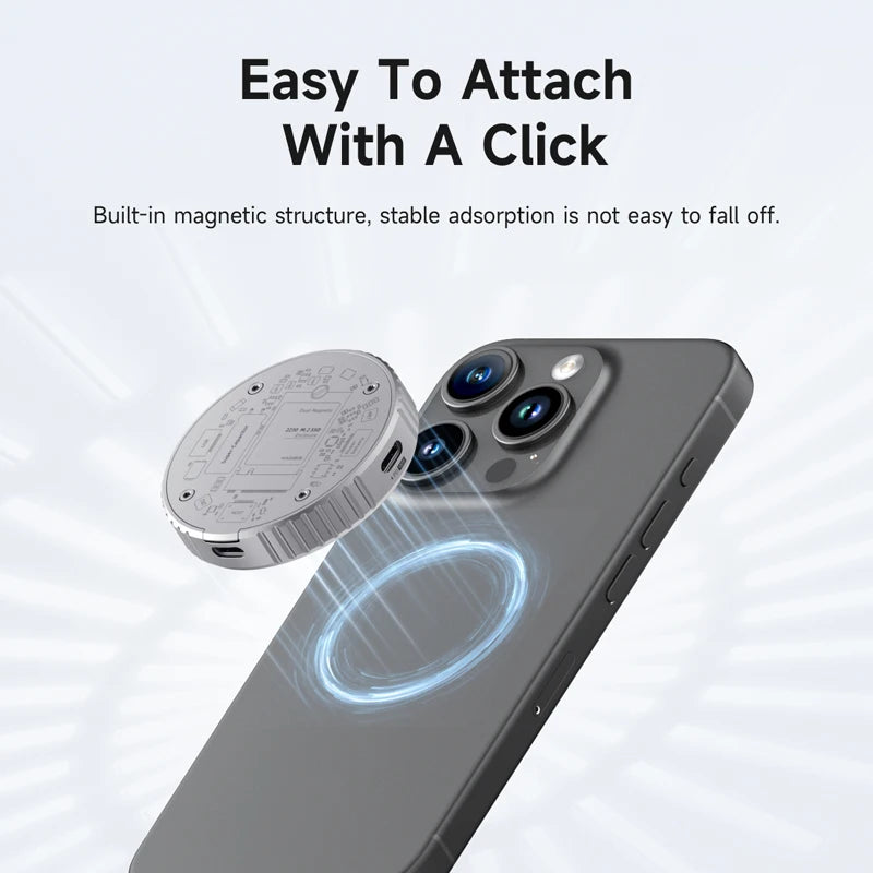 Magnetic M.2 2230 NVMe SSD Enclosure - MagSafe Magnetic USB-C 3.2 Gen2 NVMe PCIe External SSD Case for MagSafe iPhone, MacBook & iPad