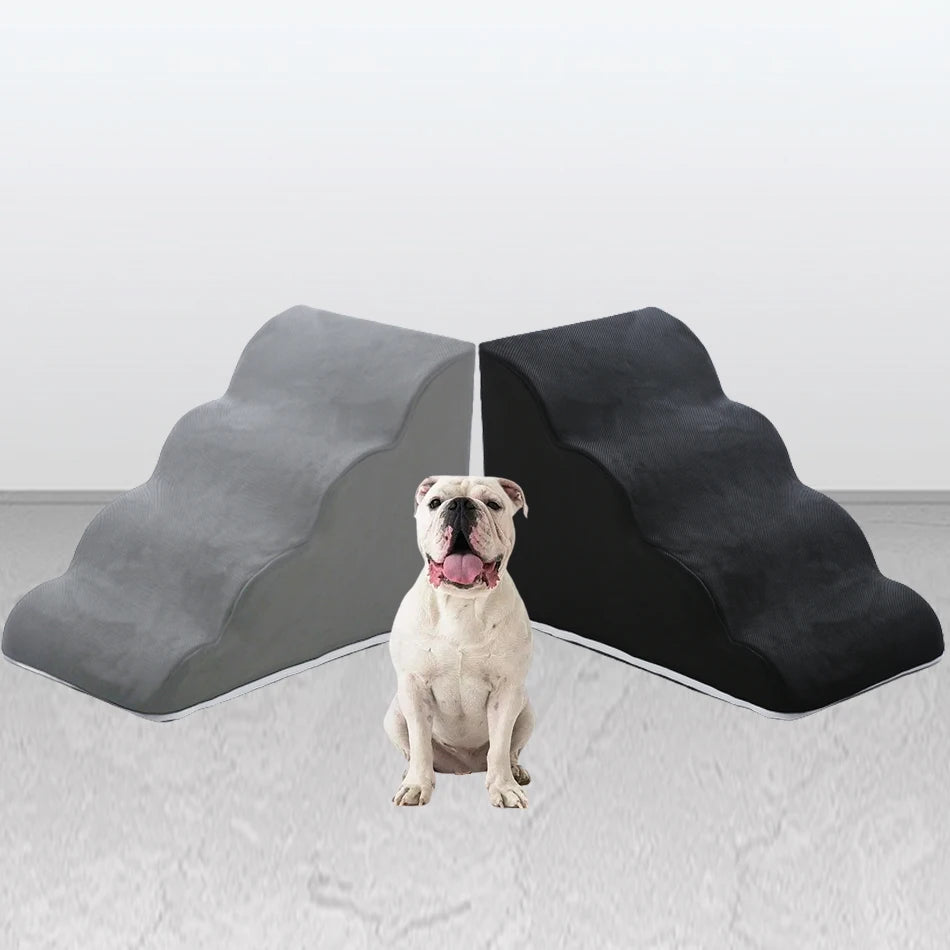 2/3/4-Step Pet Ramp & Ladder for Dogs and Cats – Non-Slip Removable Sofa Bed Stairs