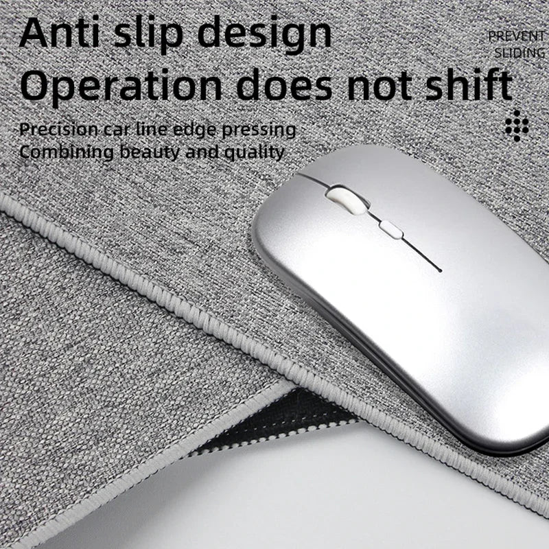 Cotton-Linen XXL Gaming Mouse Pad Rubber Anti-Slip Keyboard & Mouse Desk Mat — 31.5 x 11.8 in (800 x 300 mm) / 35.4 x 15.7 in (900 x 400 mm)