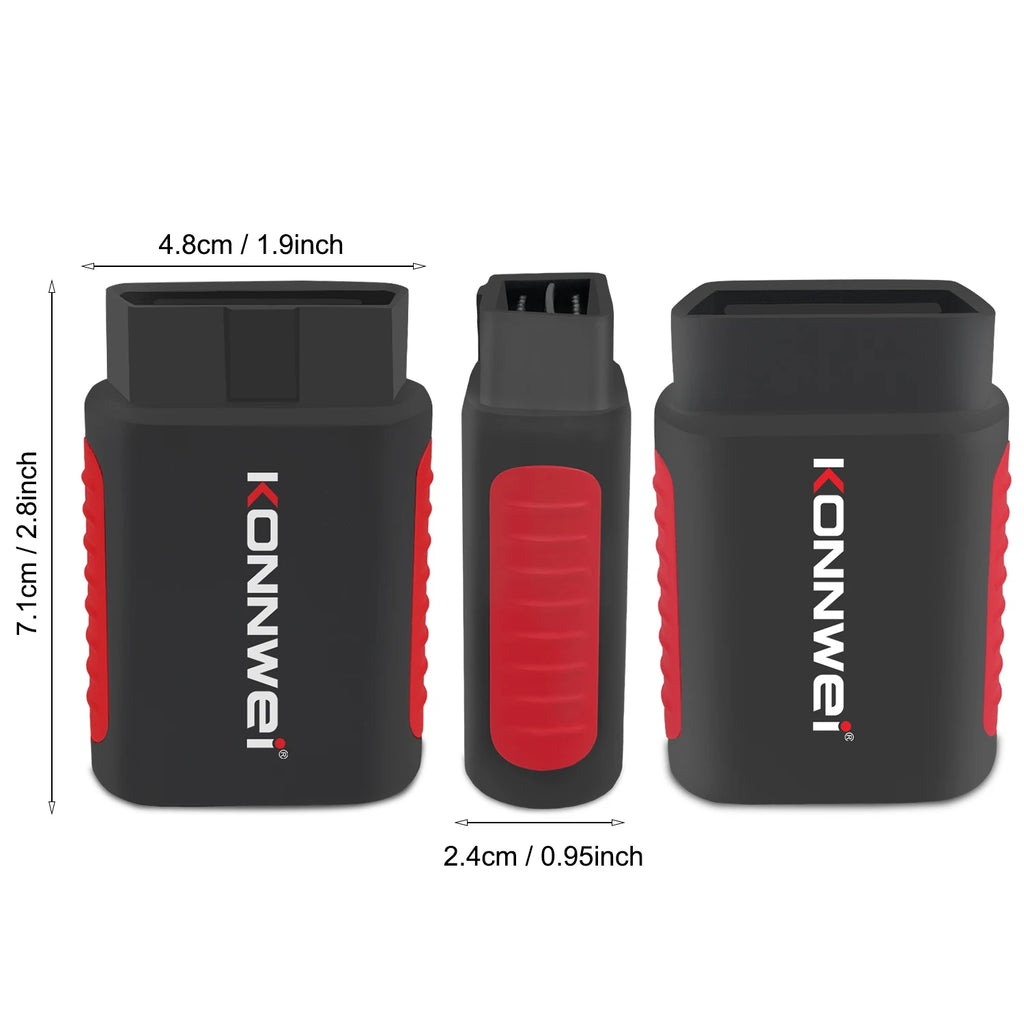 Bluetooth OBD2 Car Scanner - App-Controlled OBD II Diagnostic Tool with EPB/DPF/Oil/BMS Reset & Fault Code Reader