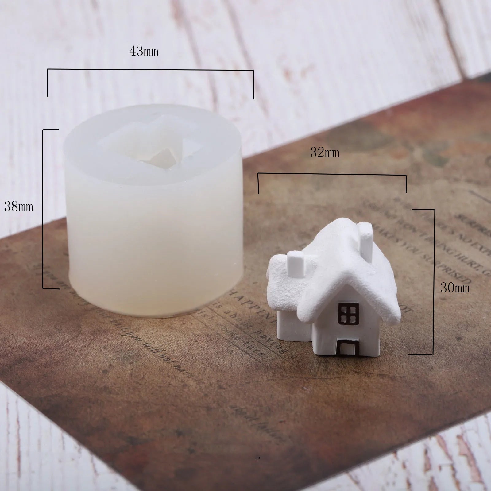 Christmas House Igloo Silicone Mold for Candle Making, Fondant & Chocolate Cake Baking
