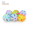 6-Pack Cat Bell Balls – Colorful Plastic Interactive Kitten Toys 1.93 in (4.9 cm)