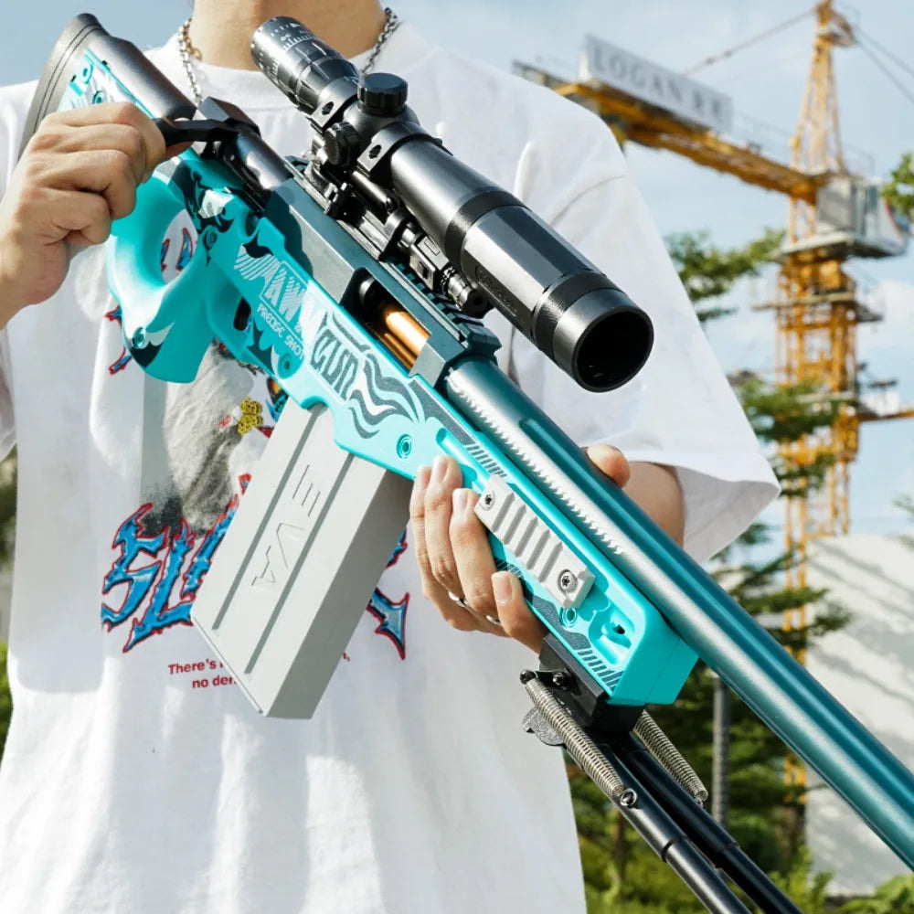 Soft Bullet Toy Sniper Rifle - Manually Loaded Toy Rifle for Outdoor CS Combat & Roleplay, Gift for Teens & Adults