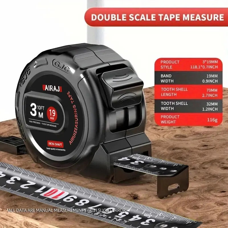 High Precision Waterproof Tape Measure — 3m/5m/7.5m (9.8ft/16.4ft/24.6ft) Thickened Anti-Corrosion Retractable Ruler for Woodworking & DIY
