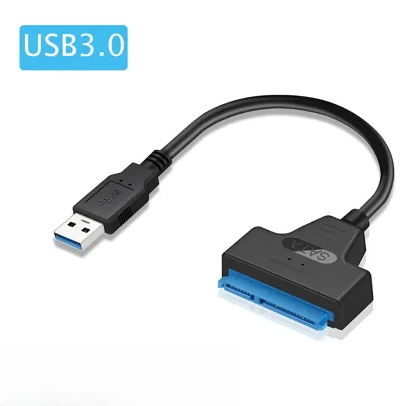 SATA III to USB 3.0 Adapter Cable for 2.5-Inch HDD/SSD (22-Pin) — Up to 6 Gbps with USB 2.0 Power Port
