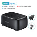 Dual-Bay HDD/SSD Docking Station USB 3.0 Type-C 5Gbps for 2.5"/3.5" Drives with 12V 3A Power Adapter (Supports up to 36TB)