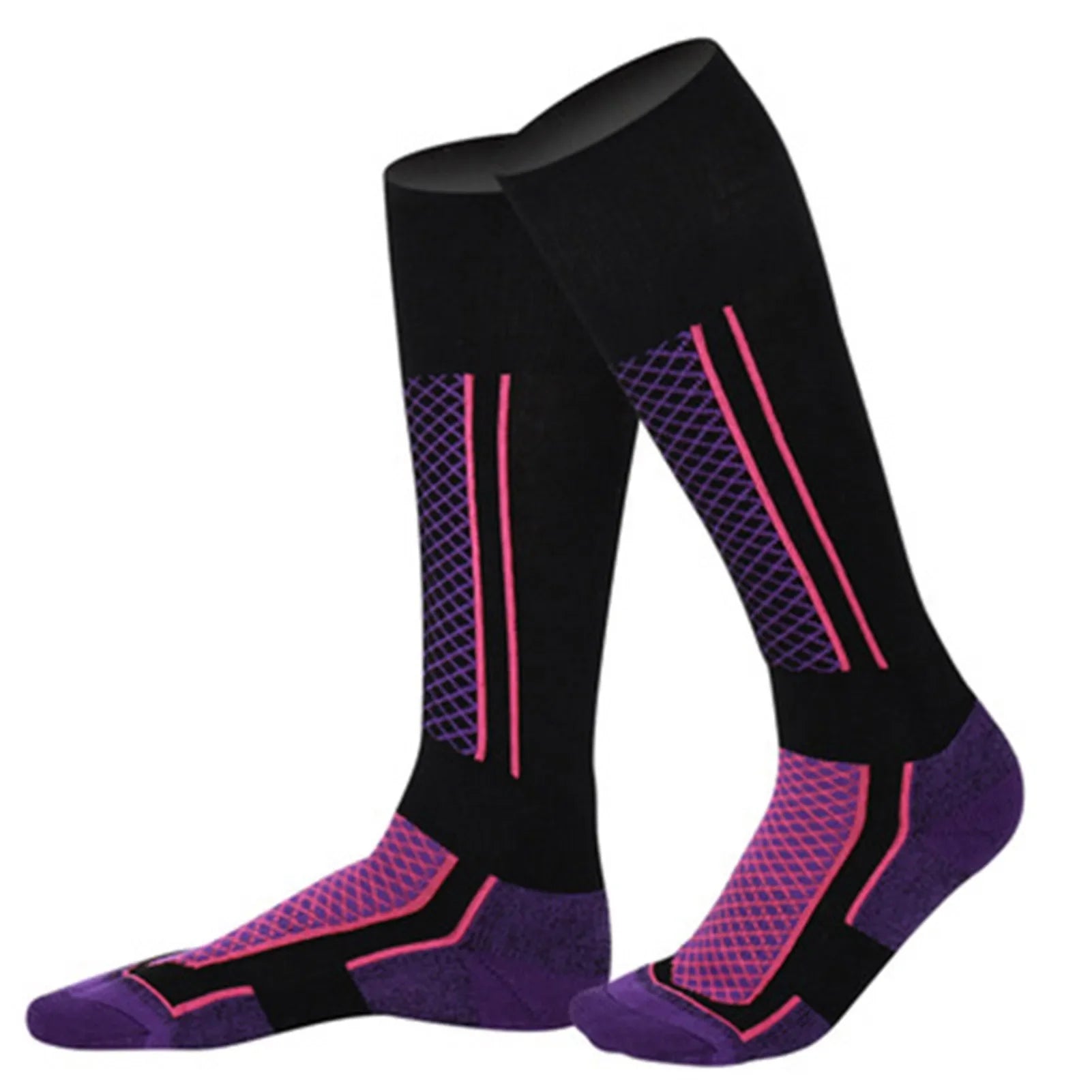 Thick Thermal Knee-High Ski Socks – Moisture-Wicking Sports Socks for Snowboard, Cycling & Soccer, Unisex (Men EU 39-45 / Women EU 33-39)