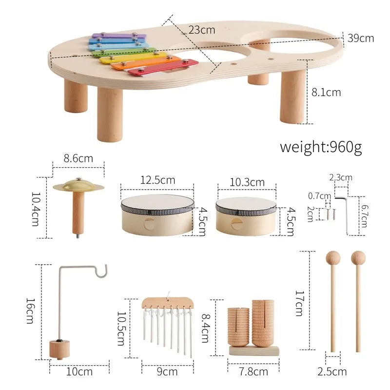 Wooden Montessori Birthday Train Stacking Toy with Number Blocks - Educational Toddler Puzzle