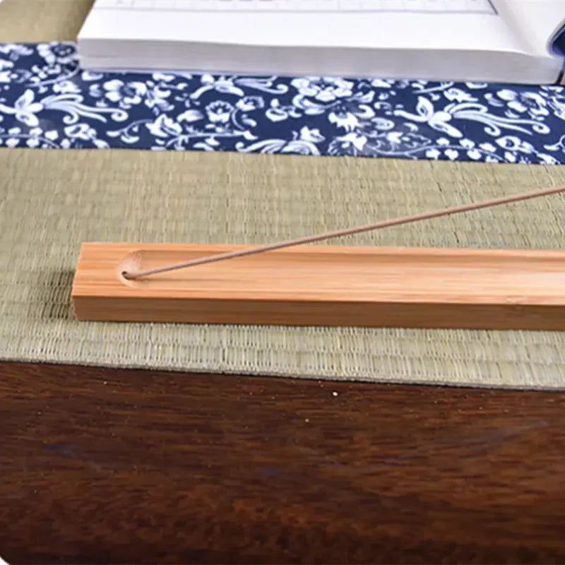 23 cm (9.1 in) Wooden Incense Holder, Sandalwood Stick & Coil Burner for Home Decor