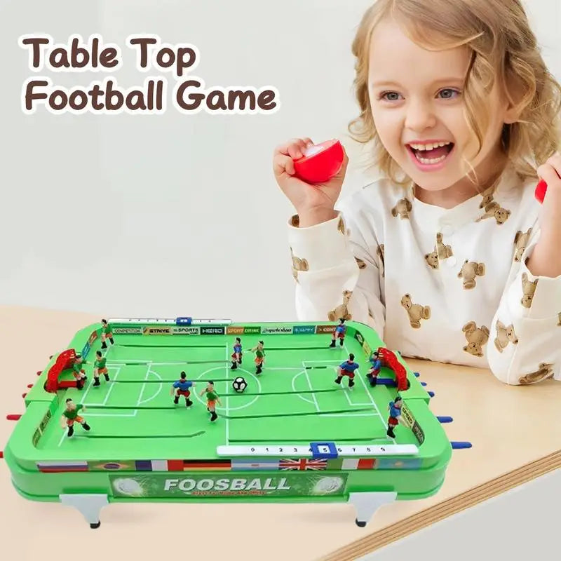 Tabletop Football Game 22 x 11 x 4 in (56 x 29 x 10 cm), Compact Desktop Soccer Table for Kids & Adults, Family Party Game