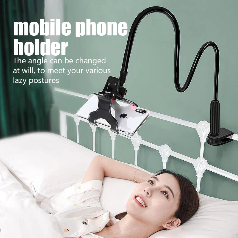 Universal Flexible Phone Holder — Adjustable Lazy Clip Mount for Bed, Desk & Headrest (Smartphone Stand)