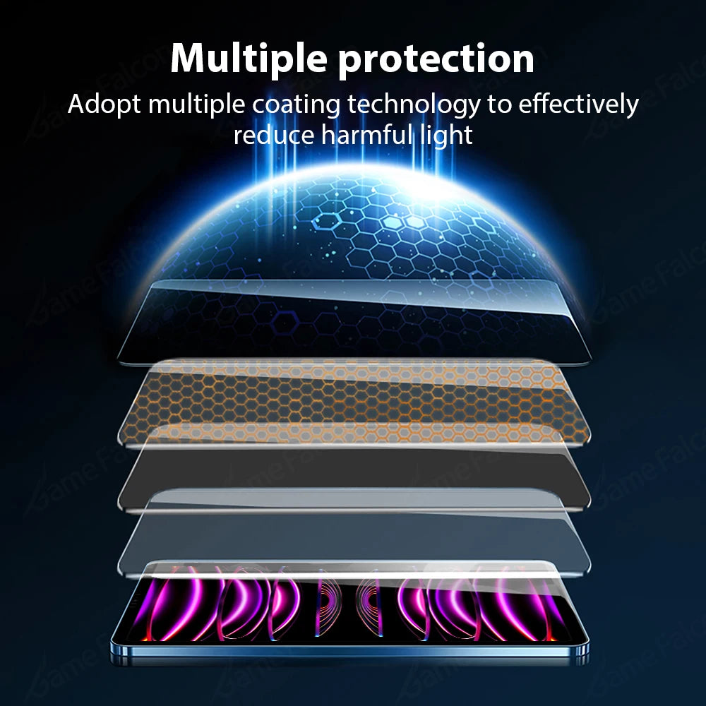 Tempered Glass Screen Protector for iPad — 1-Pack Compatible with 12.9 in (32.8 cm), 11 in (28.0 cm), 10.9 in (27.7 cm), 9.7 in (24.6 cm) — HD, Anti-Fingerprint, Oleophobic, Explosion-Proof