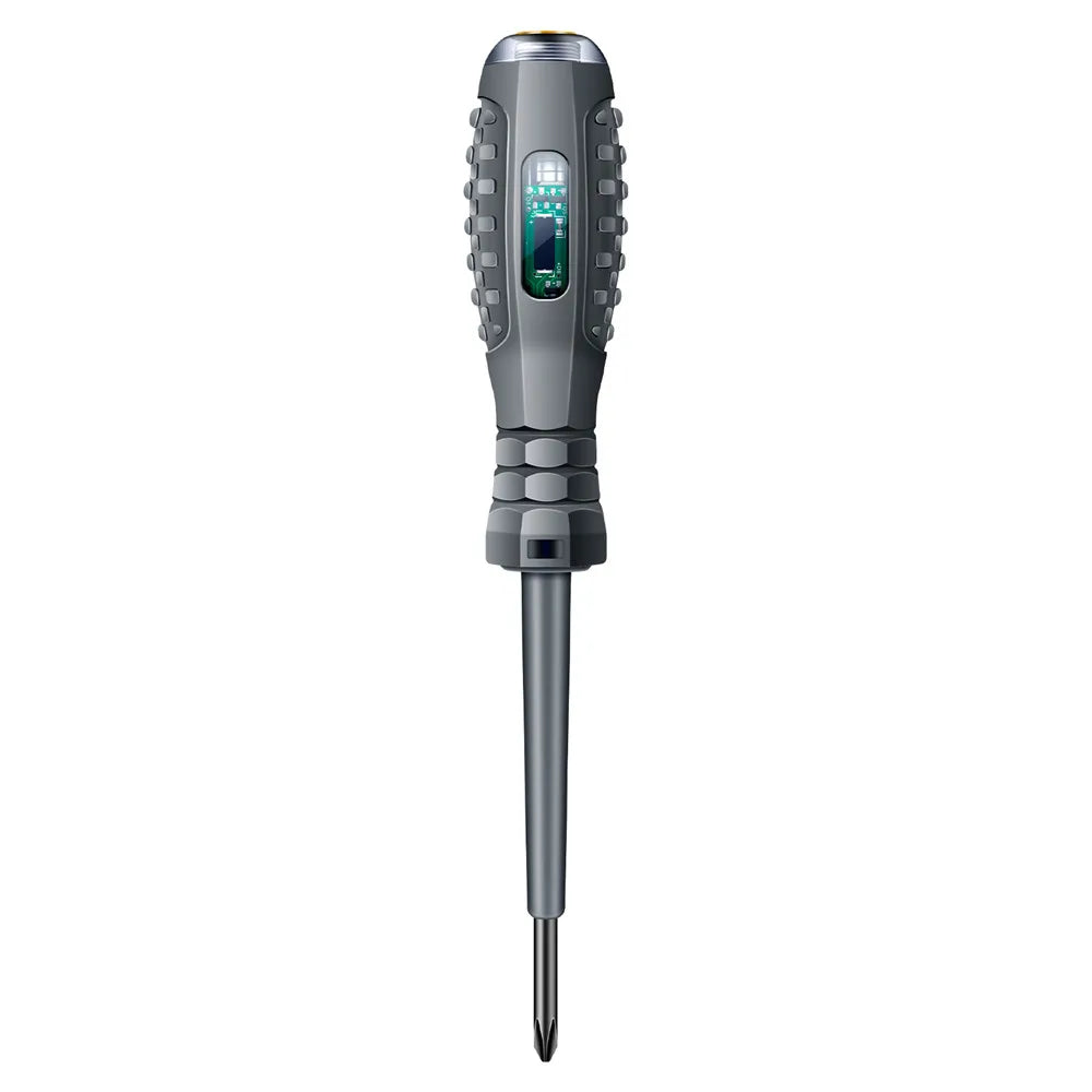 Insulated Neon/LED Voltage Tester Screwdriver Pen — Slotted & Phillips Pocket Electrician Tester