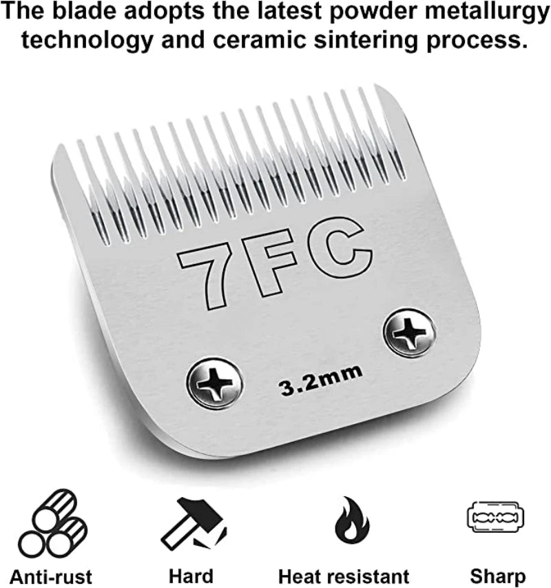 A5 Snap-On Pet Clipper Replacement Blades – 3F, 4F, 5F, 7F, 10#, 15#, 30#, 40#, 50# | Professional Dog & Cat Grooming Blades (Fits Most Detachable Clippers)