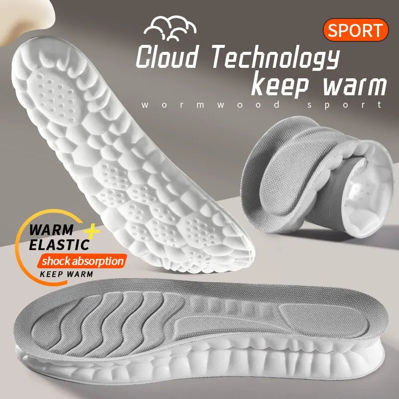 5D PU Sports Insoles – Breathable Shock-Absorbent Arch Support Orthopedic Inserts, Cut-to-Fit (Fits EU35–46 / 225–280 mm | 8.9–11.0 in)