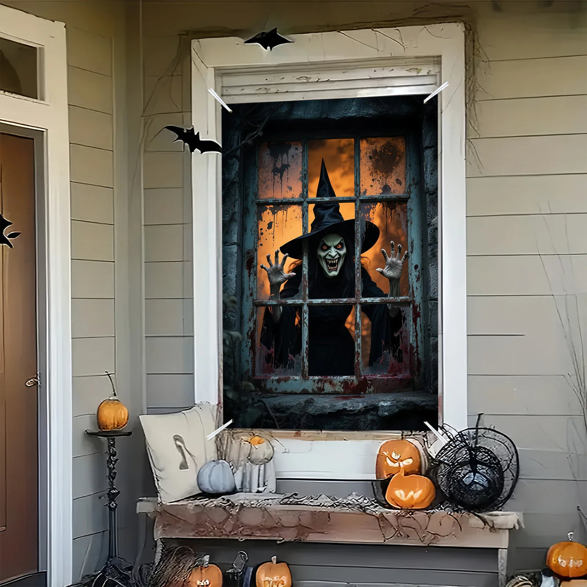 Halloween witch party banner, view 2