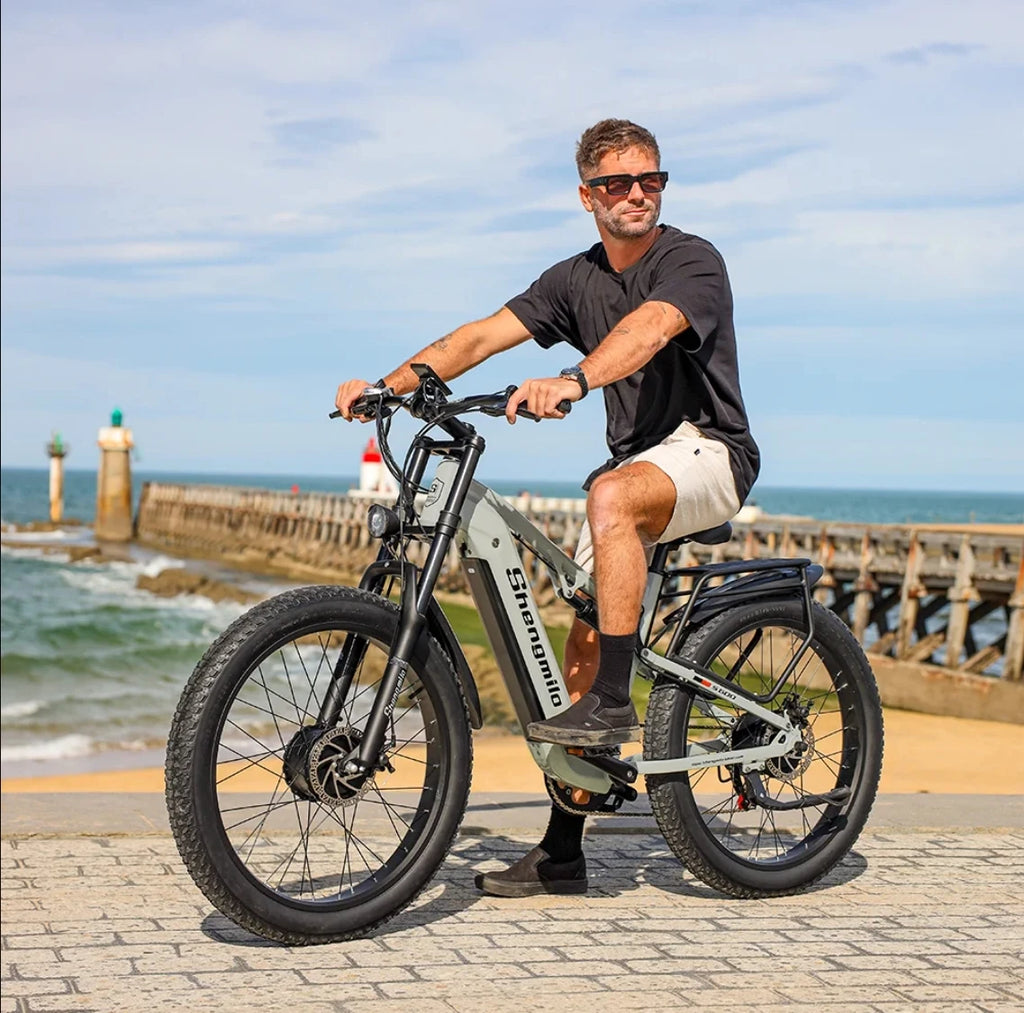 26-Inch 2000W Dual Motor Electric Mountain Bike, 7-Speed Fat Tire E-Bike, 48V 17.5Ah Removable Battery