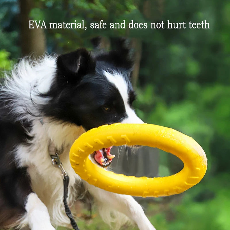 EVA Dog Toys 4-Pack - Durable Flying Disc, Ball and Tug Rope Set for Puppies and Adult Dogs | Chew-Proof Teeth Cleaning