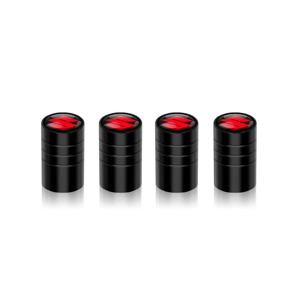 4-Pack Aluminum Tire Valve Stem Caps – Universal Metal Wheel Air Valve Covers