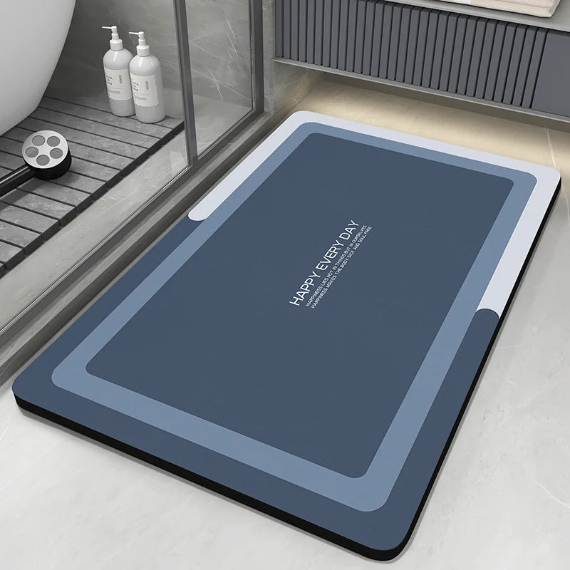 Diatomite Quick-Dry Bath Mat – Absorbent Anti-Slip Bathroom Rug, Washable Shower & Toilet Floor Mat, Multiple Sizes 30×40 to 60×90 cm (11.8×15.7 to 23.6×35.4 in)