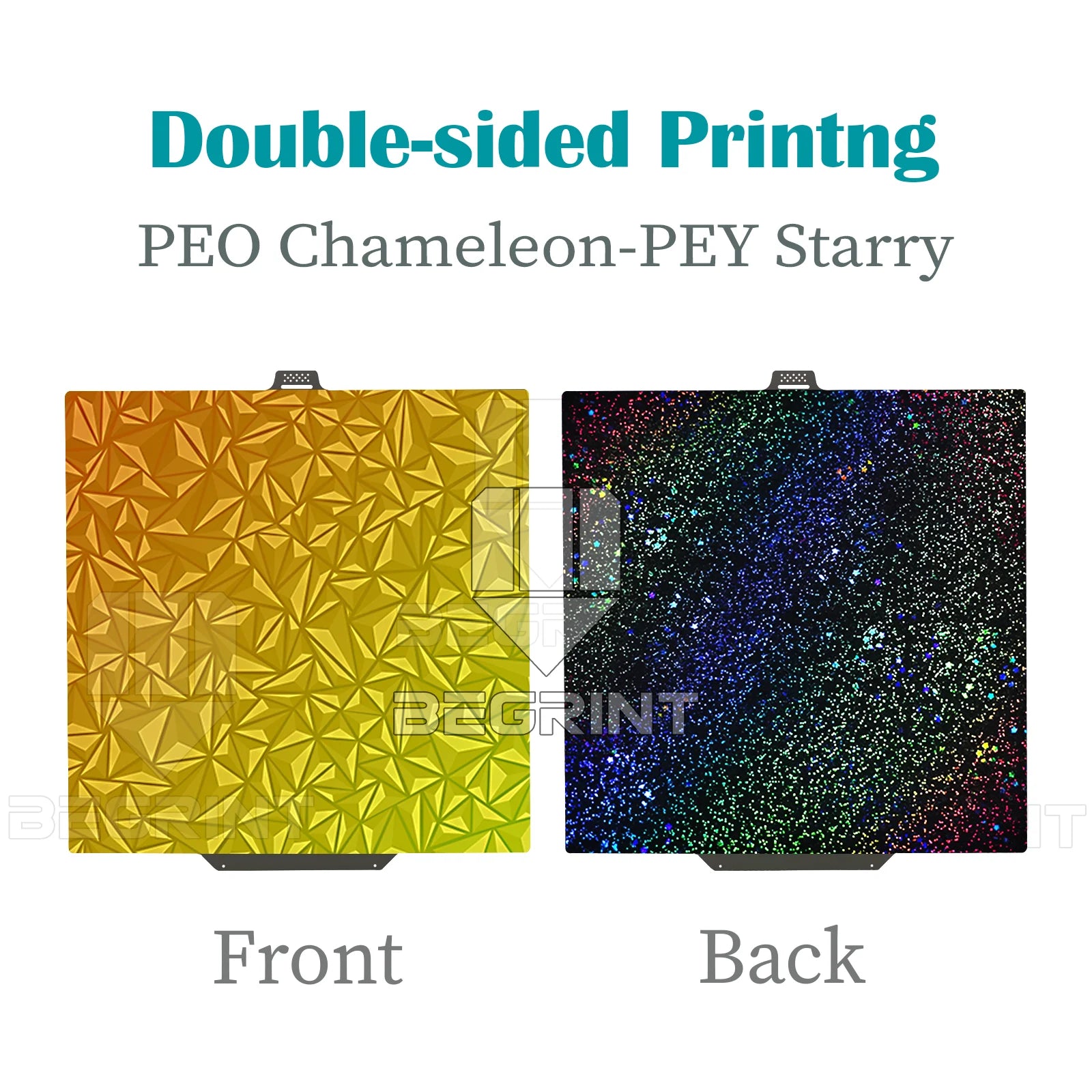 Double-Sided Spring Steel Build Plate — PEI/PET Carbon Fiber Heatbed Surface for 3D Printers