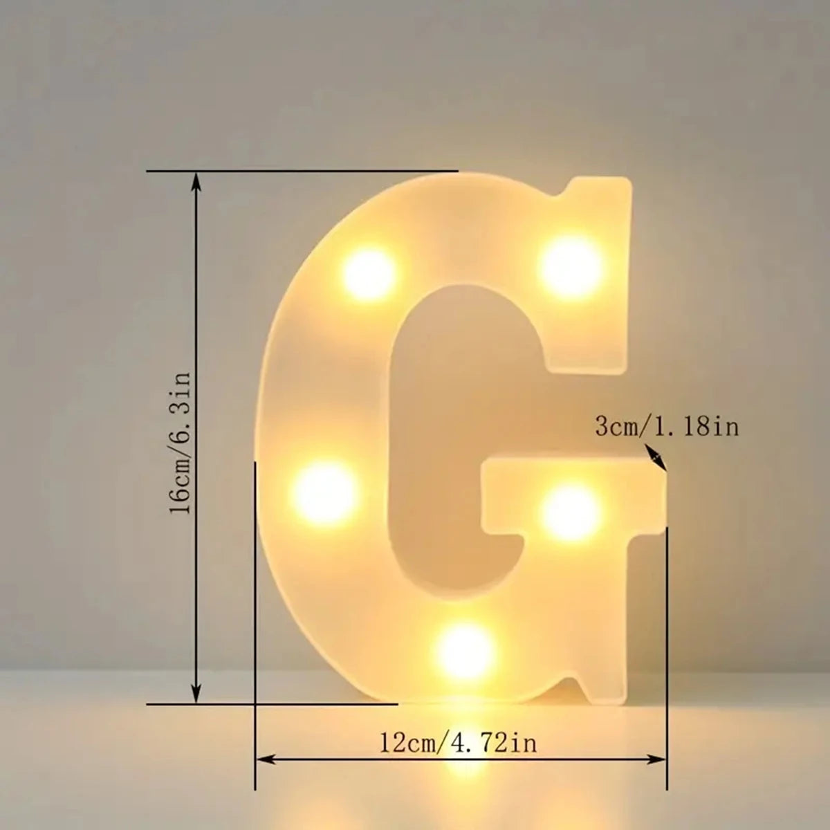 White LED Angel Night Light 6.3in (16 cm) Marquee Sign for Home, Wedding, Party & Christmas Decor