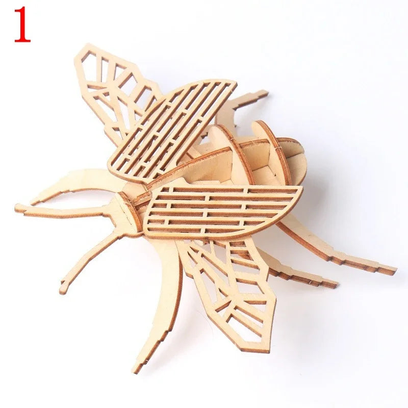 DIY 3D Wooden Butterfly Puzzle for Kids - Educational Craft, Brain Game & Home Decor